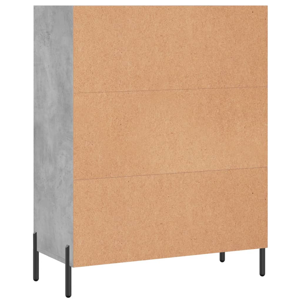 skab 69,5x32,5x90 cm konstrueret træ betongrå