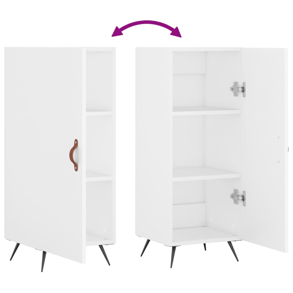 skænk 34,5x34x90 cm konstrueret træ hvid