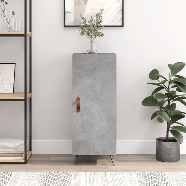 skænk 34,5x34x90 cm konstrueret træ betongrå