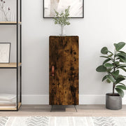 skænk 34,5x34x90 cm konstrueret træ røget egetræsfarve