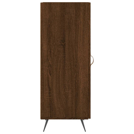 skænk 34,5x34x90 cm konstrueret træ brun egetræsfarve