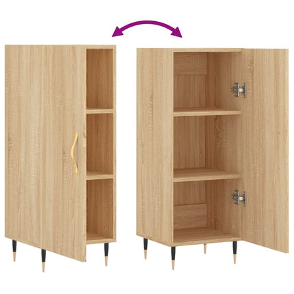 skænk 34,5x34x90 cm konstrueret træ sonoma-eg