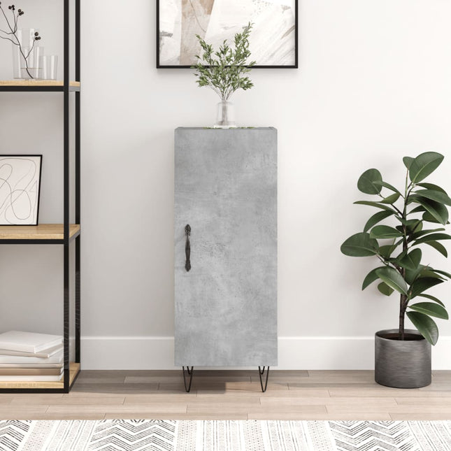 skænk 34,5x34x90 cm konstrueret træ betongrå