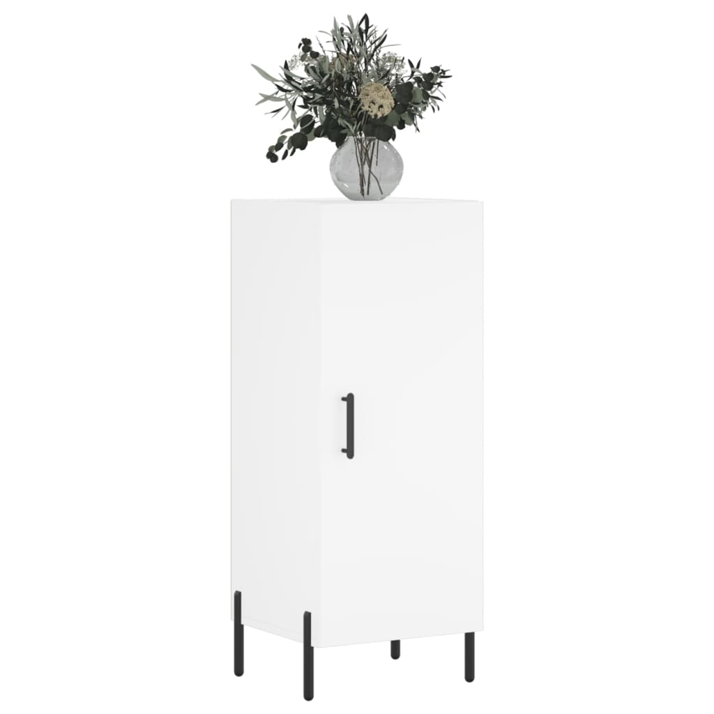 skænk 34,5x34x90 cm konstrueret træ hvid