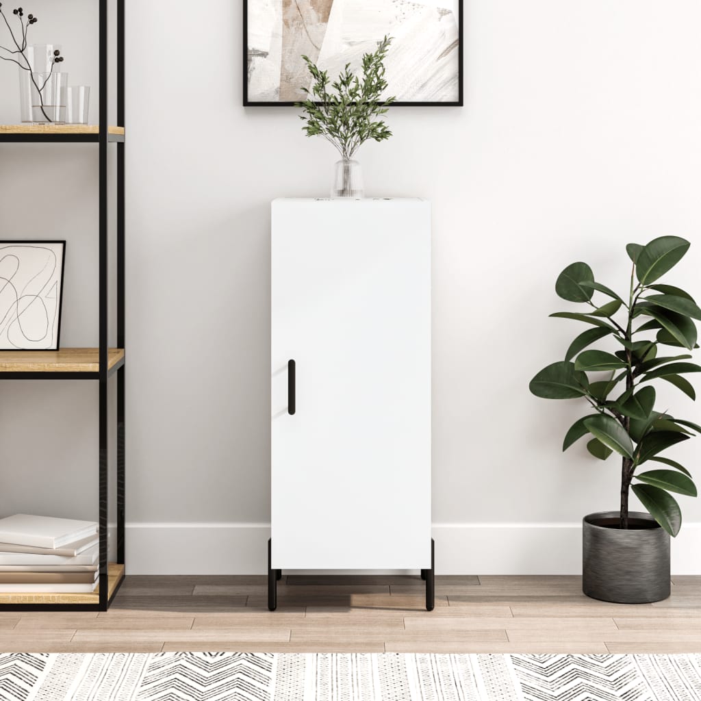 skænk 34,5x34x90 cm konstrueret træ hvid