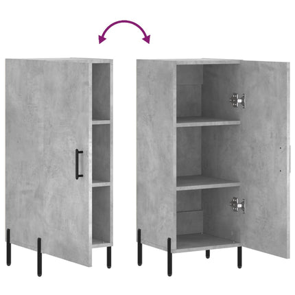 skænk 34,5x34x90 cm konstrueret træ betongrå