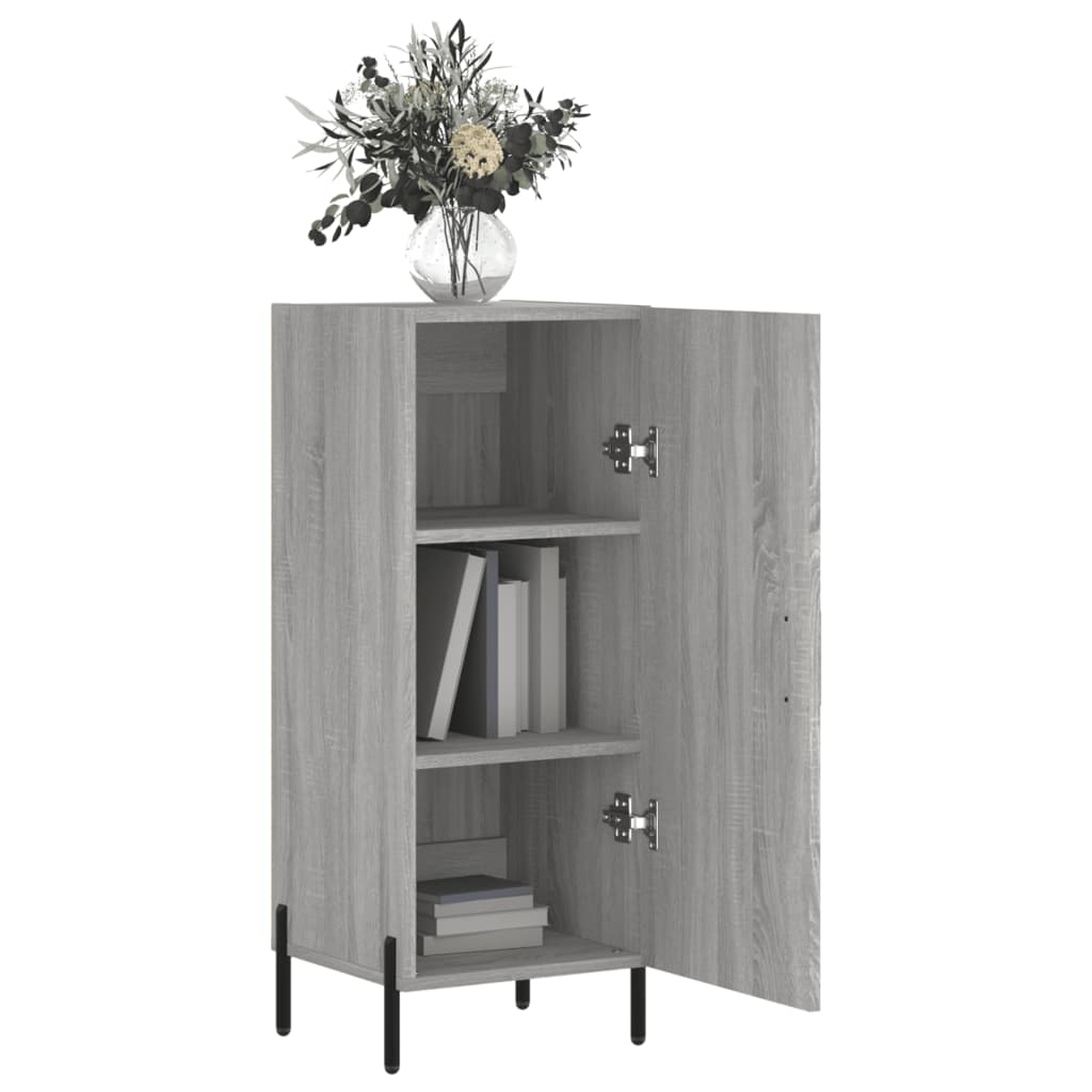 skænk 34,5x34x90 cm konstrueret træ grå sonoma-eg