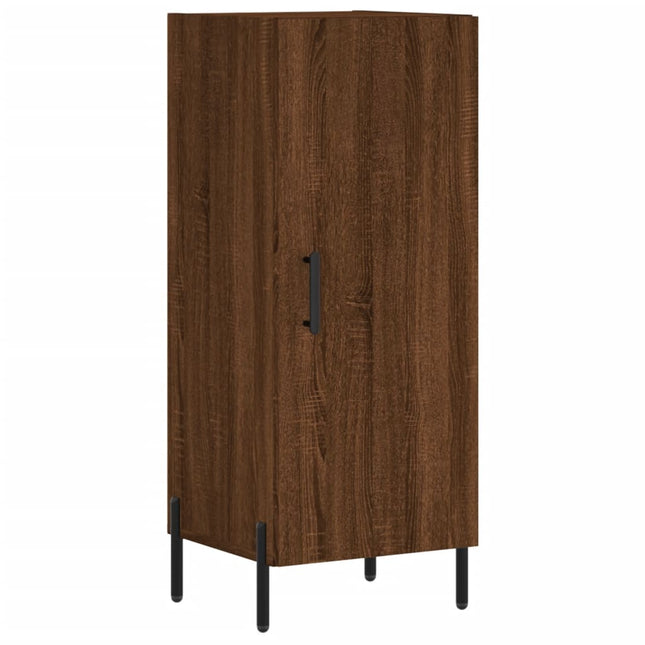 skænk 34,5x34x90 cm konstrueret træ brun egetræsfarve