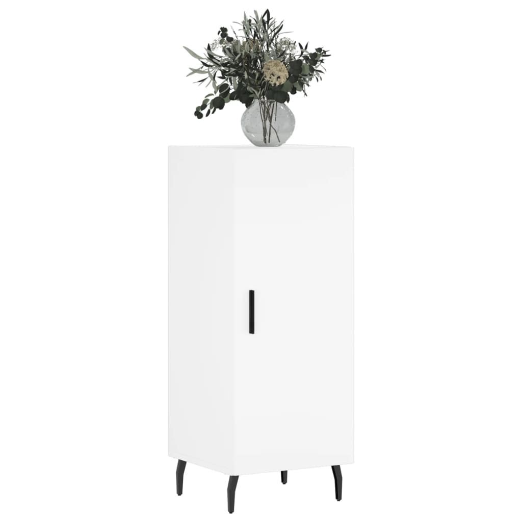 skænk 34,5x34x90 cm konstrueret træ hvid