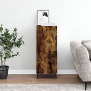 skænk 34,5x34x90 cm konstrueret træ røget egetræsfarve