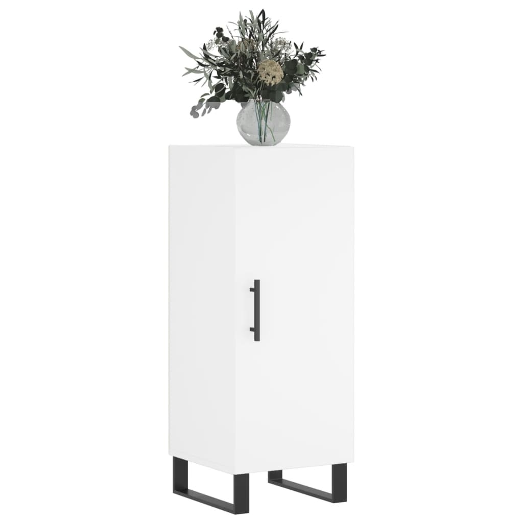 skænk 34,5x34x90 cm konstrueret træ hvid