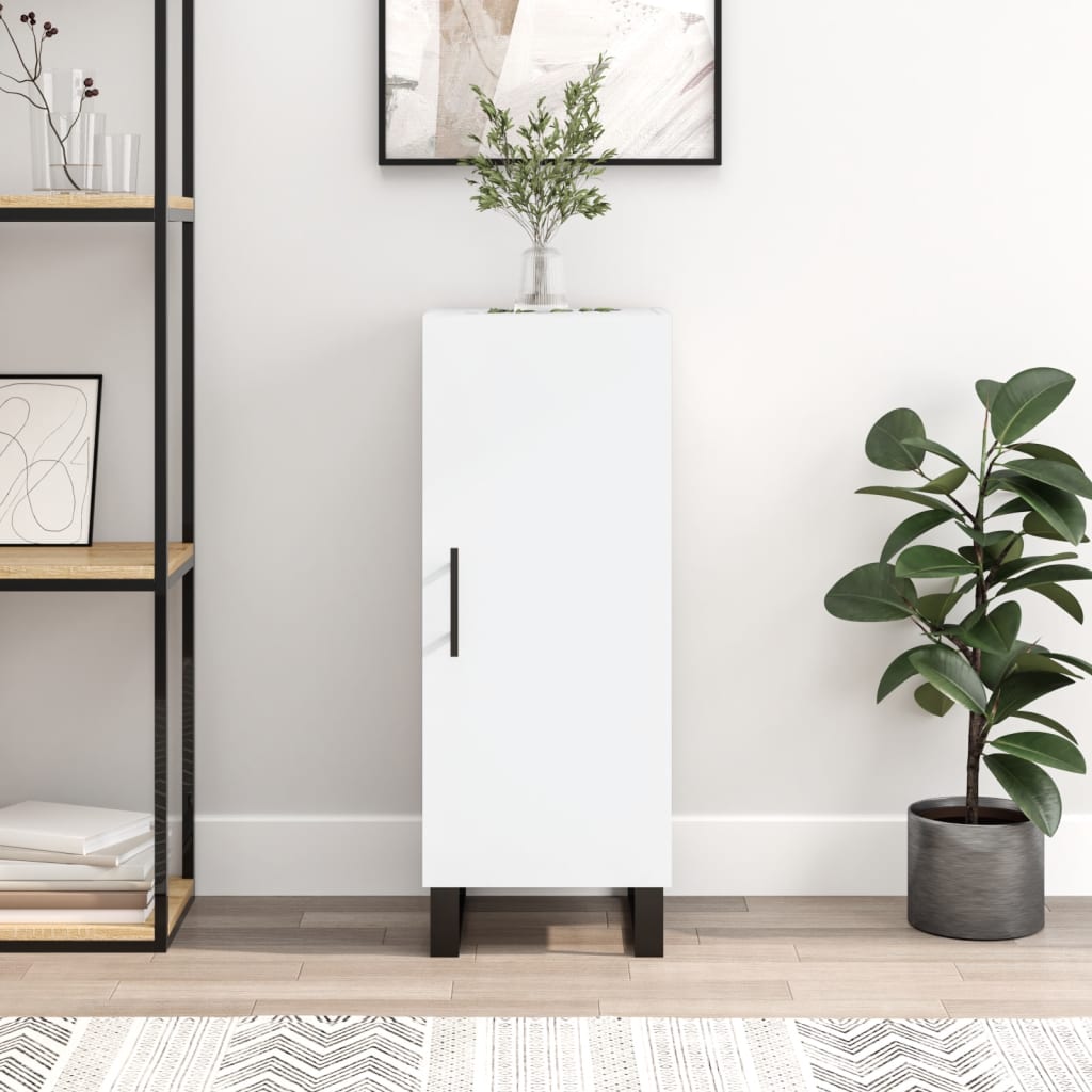 skænk 34,5x34x90 cm konstrueret træ hvid