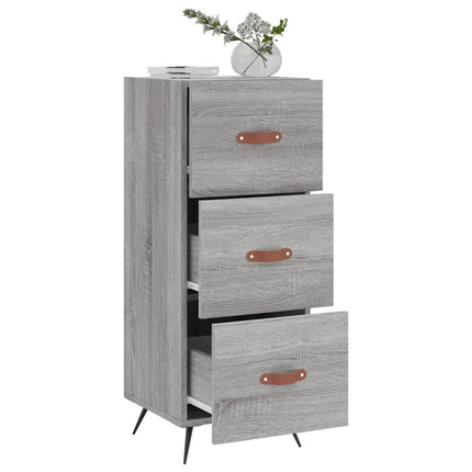 skænk 34,5x34x90 cm konstrueret træ grå sonoma-eg