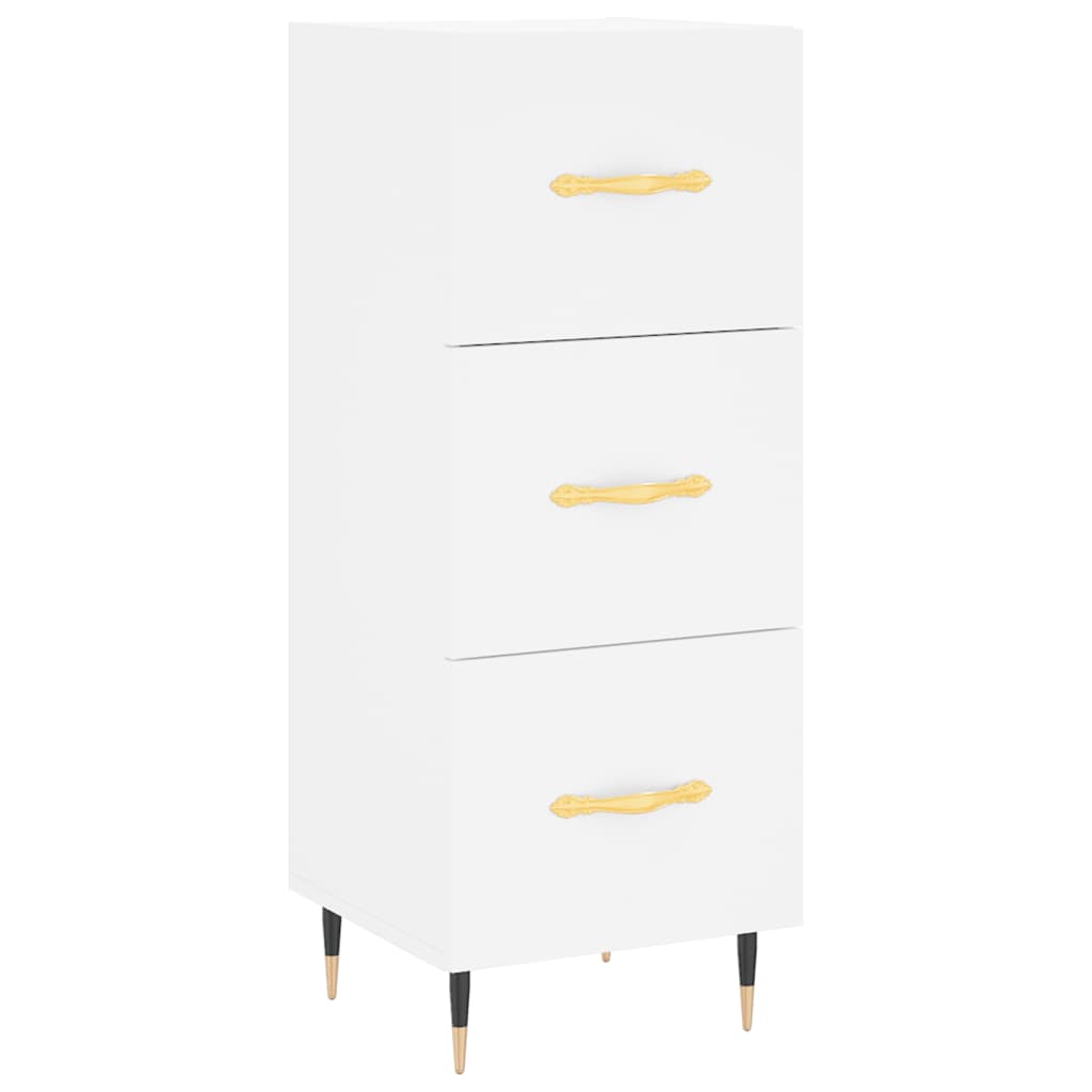 skænk 34,5x34x90 cm konstrueret træ hvid