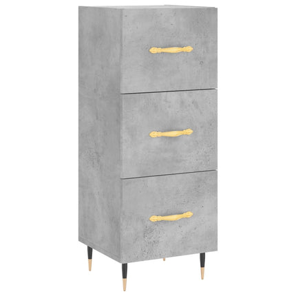 skænk 34,5x34x90 cm konstrueret træ betongrå