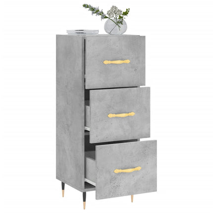 skænk 34,5x34x90 cm konstrueret træ betongrå