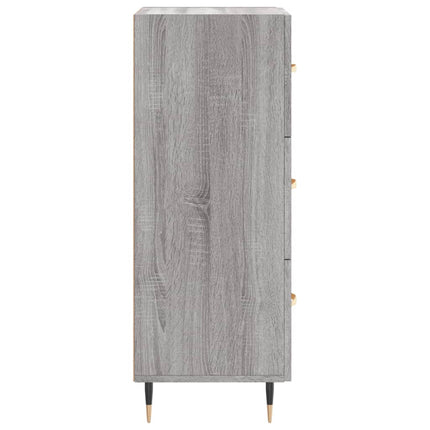 skænk 34,5x34x90 cm konstrueret træ grå sonoma-eg