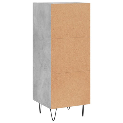 skænk 34,5x34x90 cm konstrueret træ betongrå