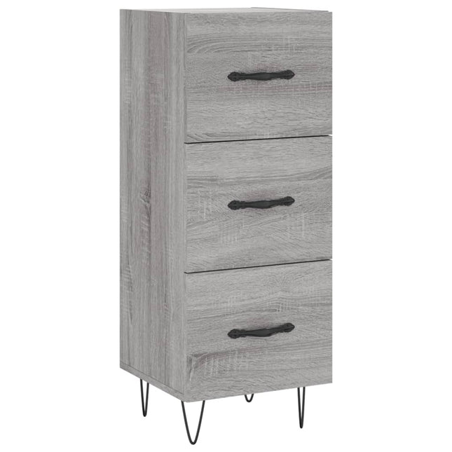 skænk 34,5x34x90 cm konstrueret træ grå sonoma-eg
