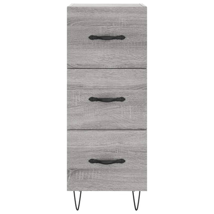 skænk 34,5x34x90 cm konstrueret træ grå sonoma-eg