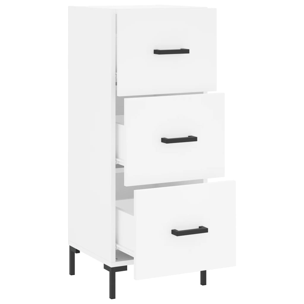 skænk 34,5x34x90 cm konstrueret træ hvid