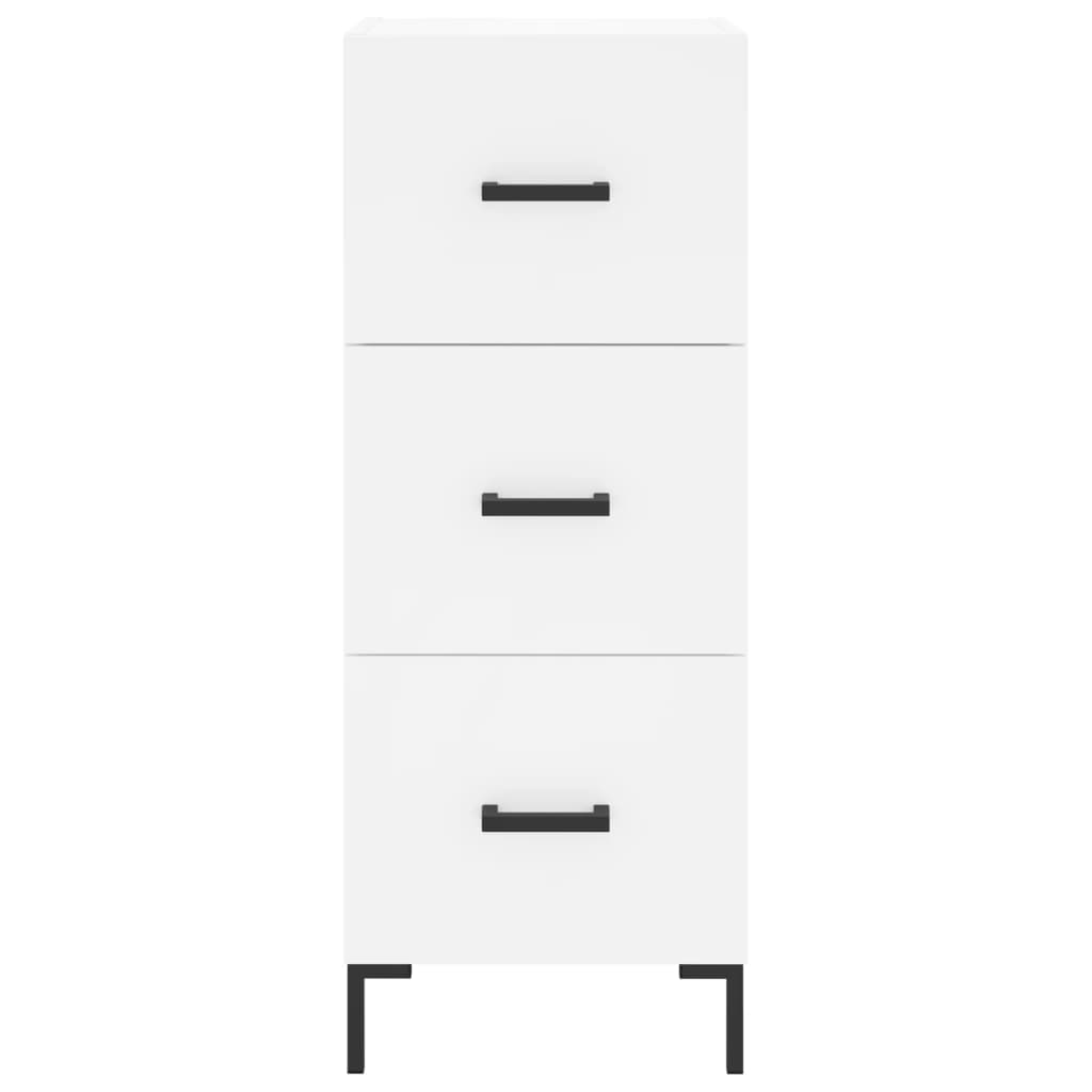 skænk 34,5x34x90 cm konstrueret træ hvid