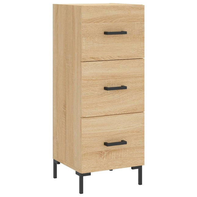 skænk 34,5x34x90 cm konstrueret træ sonoma-eg