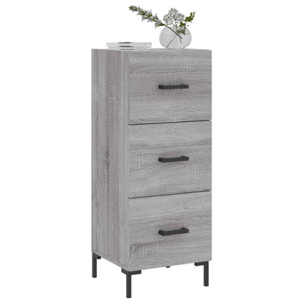 skænk 34,5x34x90 cm konstrueret træ grå sonoma-eg