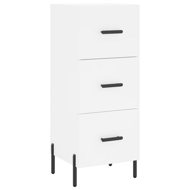 skænk 34,5x34x90 cm konstrueret træ hvid