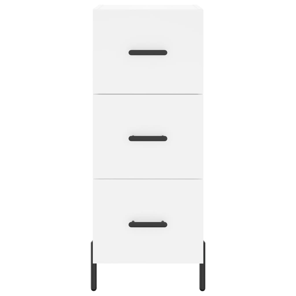 skænk 34,5x34x90 cm konstrueret træ hvid