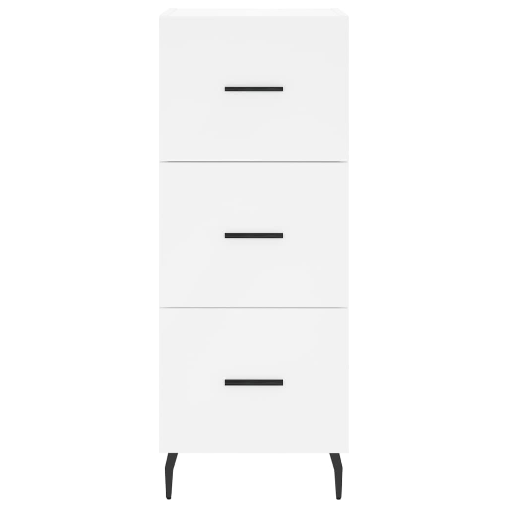 skænk 34,5x34x90 cm konstrueret træ hvid