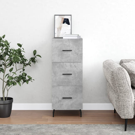 skænk 34,5x34x90 cm konstrueret træ betongrå
