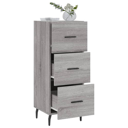skænk 34,5x34x90 cm konstrueret træ grå sonoma-eg