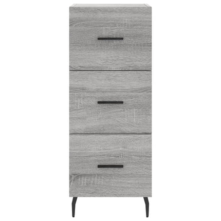 skænk 34,5x34x90 cm konstrueret træ grå sonoma-eg