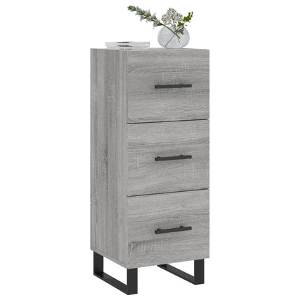 skænk 34,5x34x90 cm konstrueret træ grå sonoma-eg