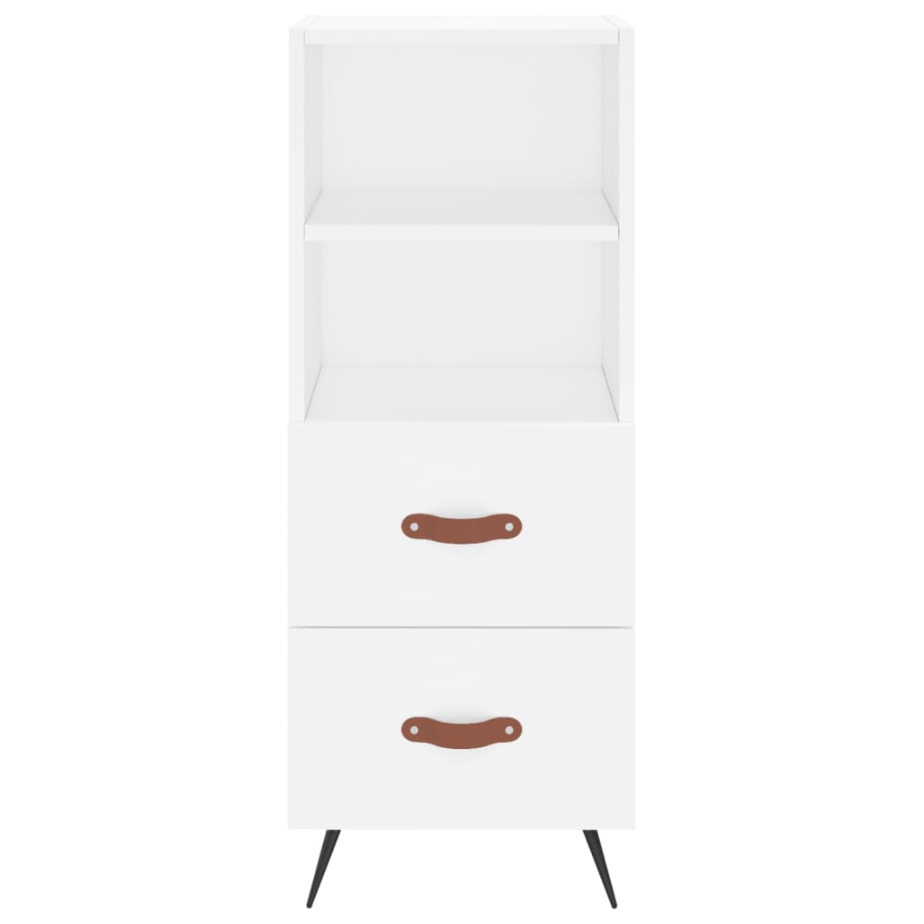 skænk 34,5x34x90 cm konstrueret træ hvid