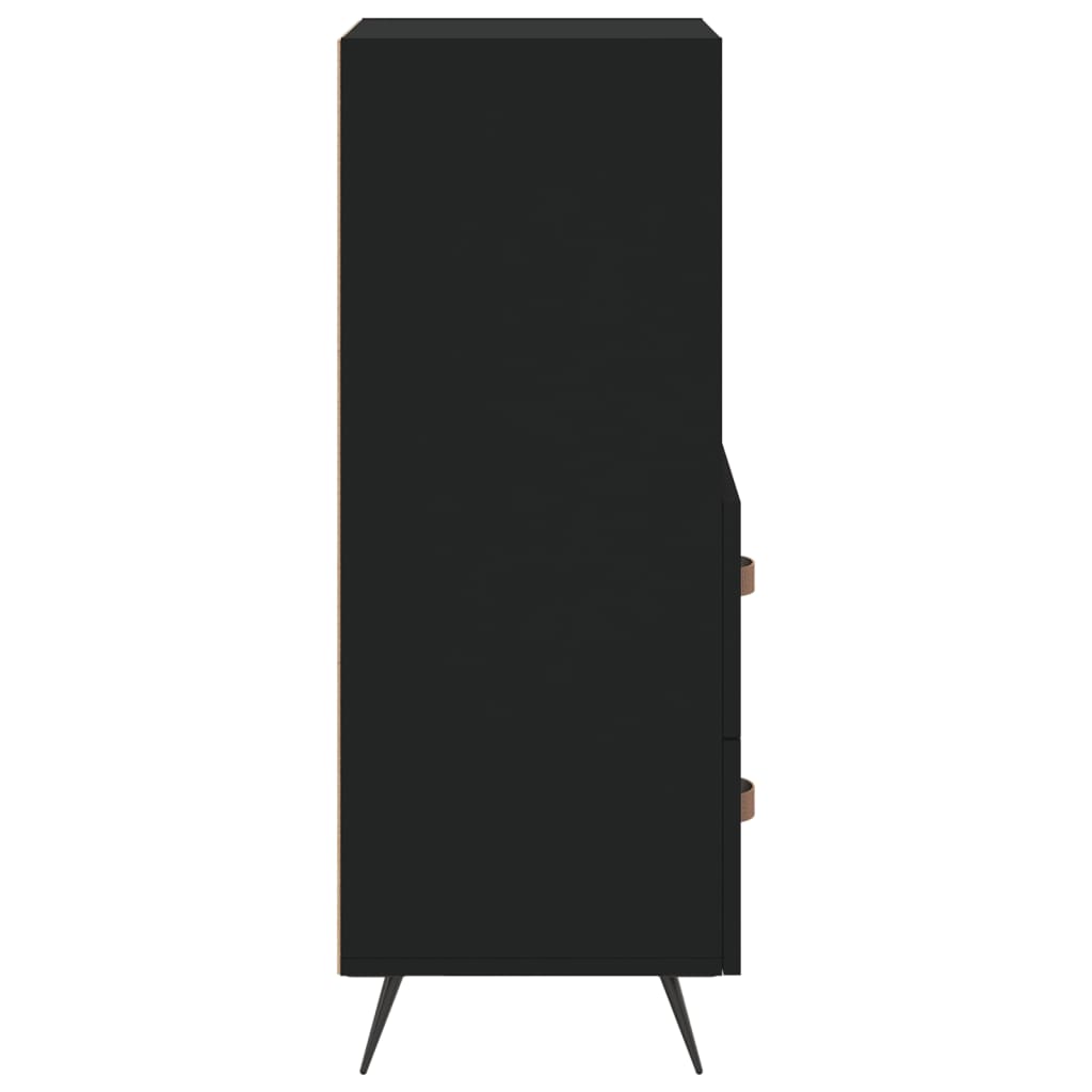 skænk 34,5x34x90 cm konstrueret træ sort