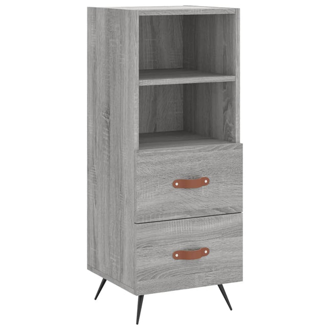skænk 34,5x34x90 cm konstrueret træ grå sonoma-eg