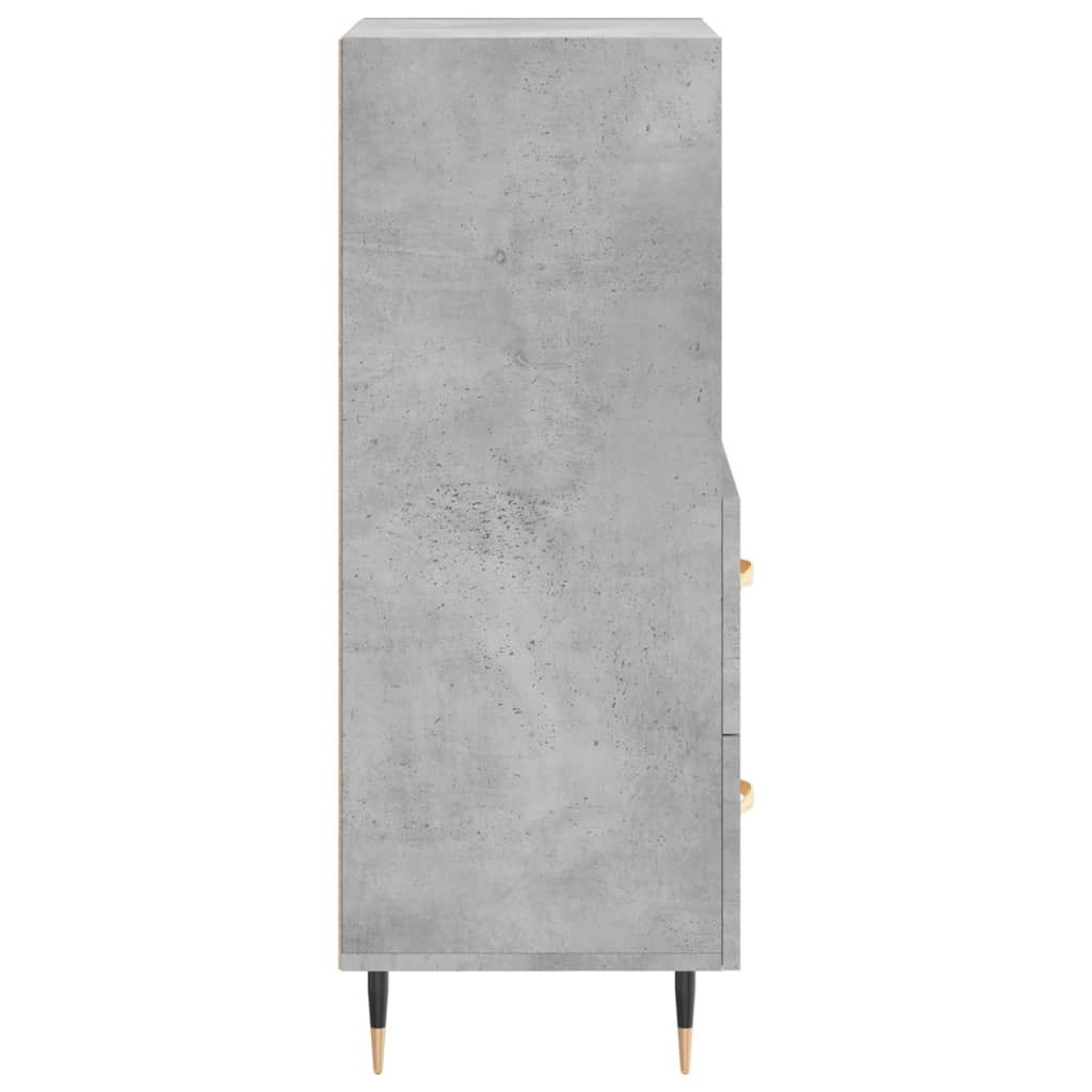 skænk 34,5x34x90 cm konstrueret træ betongrå