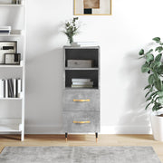 skænk 34,5x34x90 cm konstrueret træ betongrå