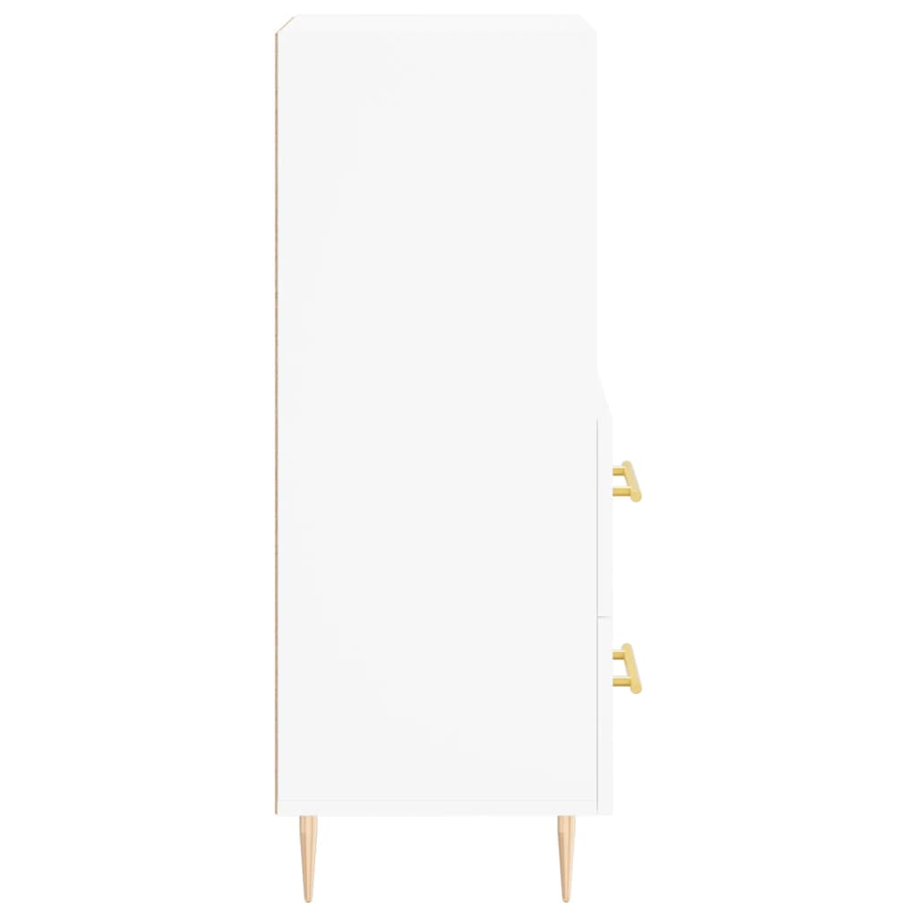 skænk 34,5x34x90 cm konstrueret træ hvid