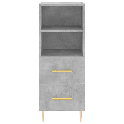skænk 34,5x34x90 cm konstrueret træ betongrå