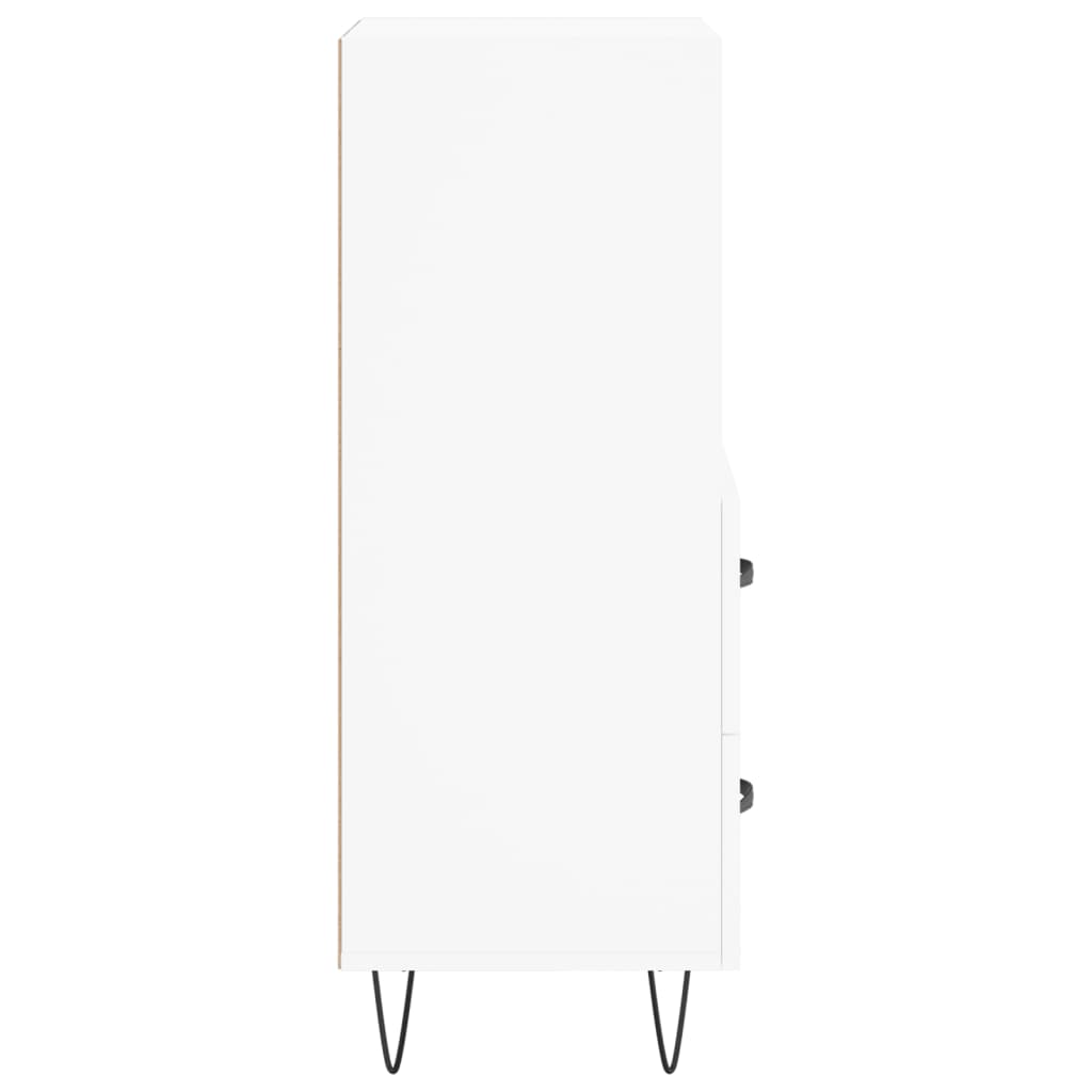 skænk 34,5x34x90 cm konstrueret træ hvid