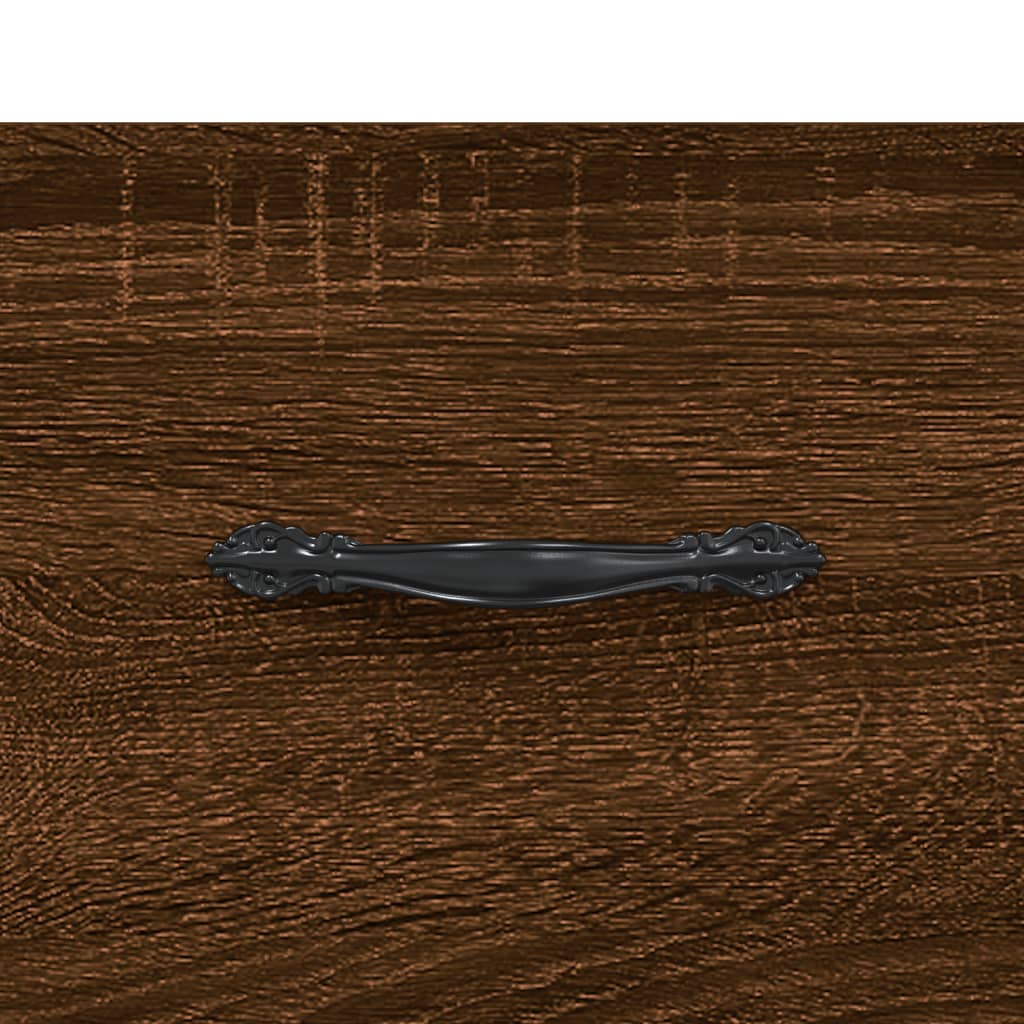 skænk 34,5x34x90 cm konstrueret træ brun egetræsfarve