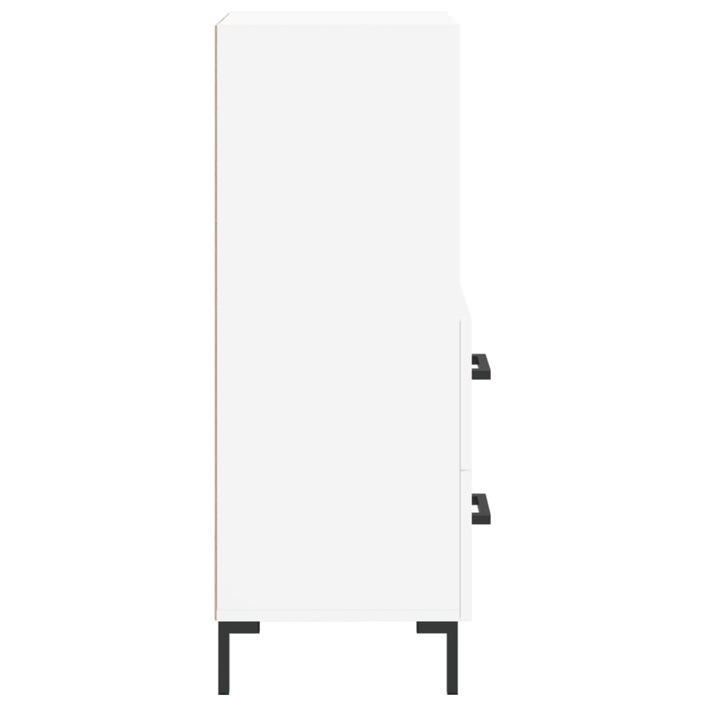 skænk 34,5x34x90 cm konstrueret træ hvid