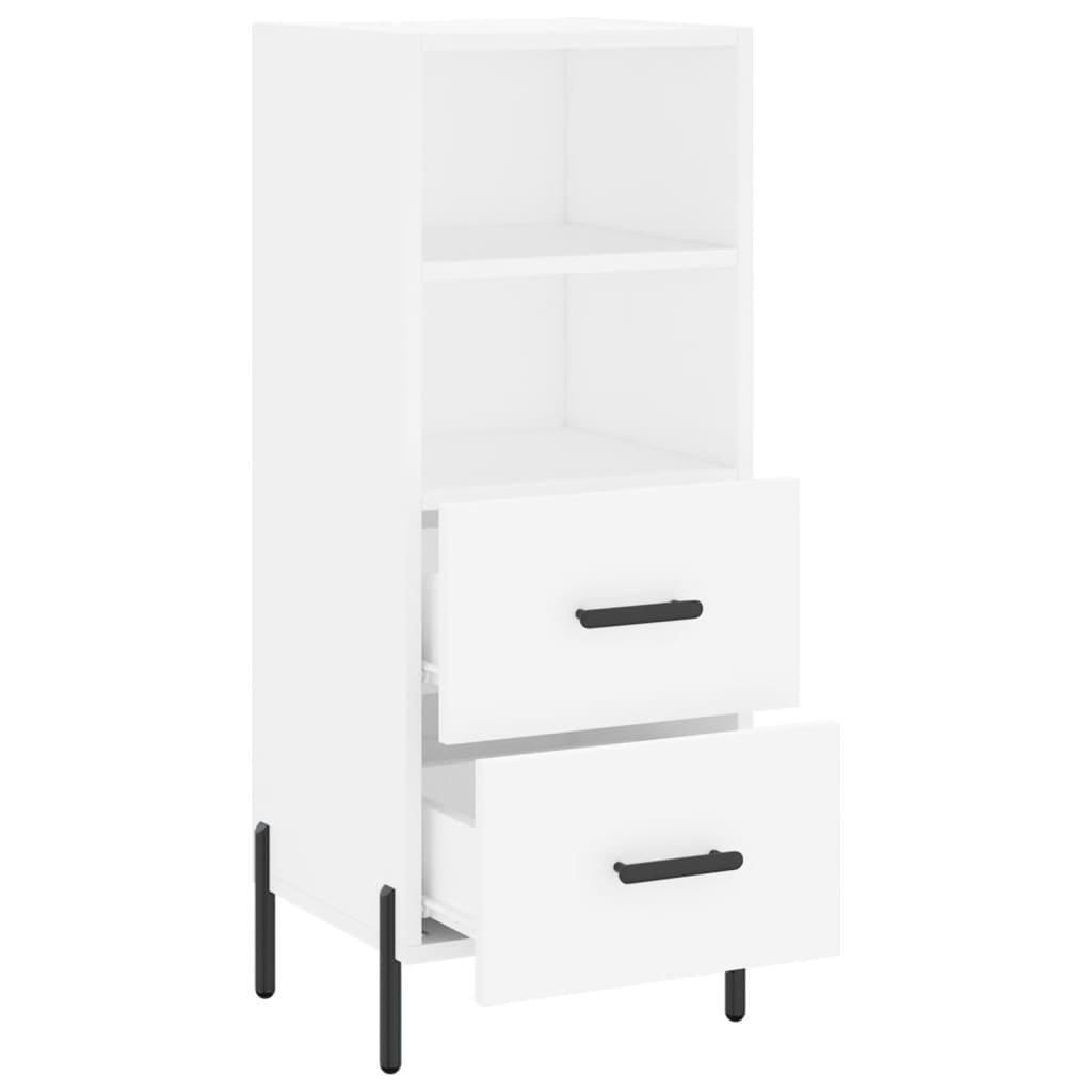 skænk 34,5x34x90 cm konstrueret træ hvid