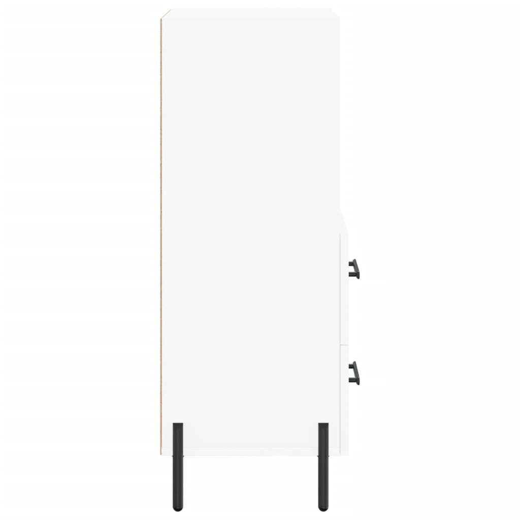 skænk 34,5x34x90 cm konstrueret træ hvid