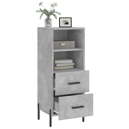 skænk 34,5x34x90 cm konstrueret træ betongrå