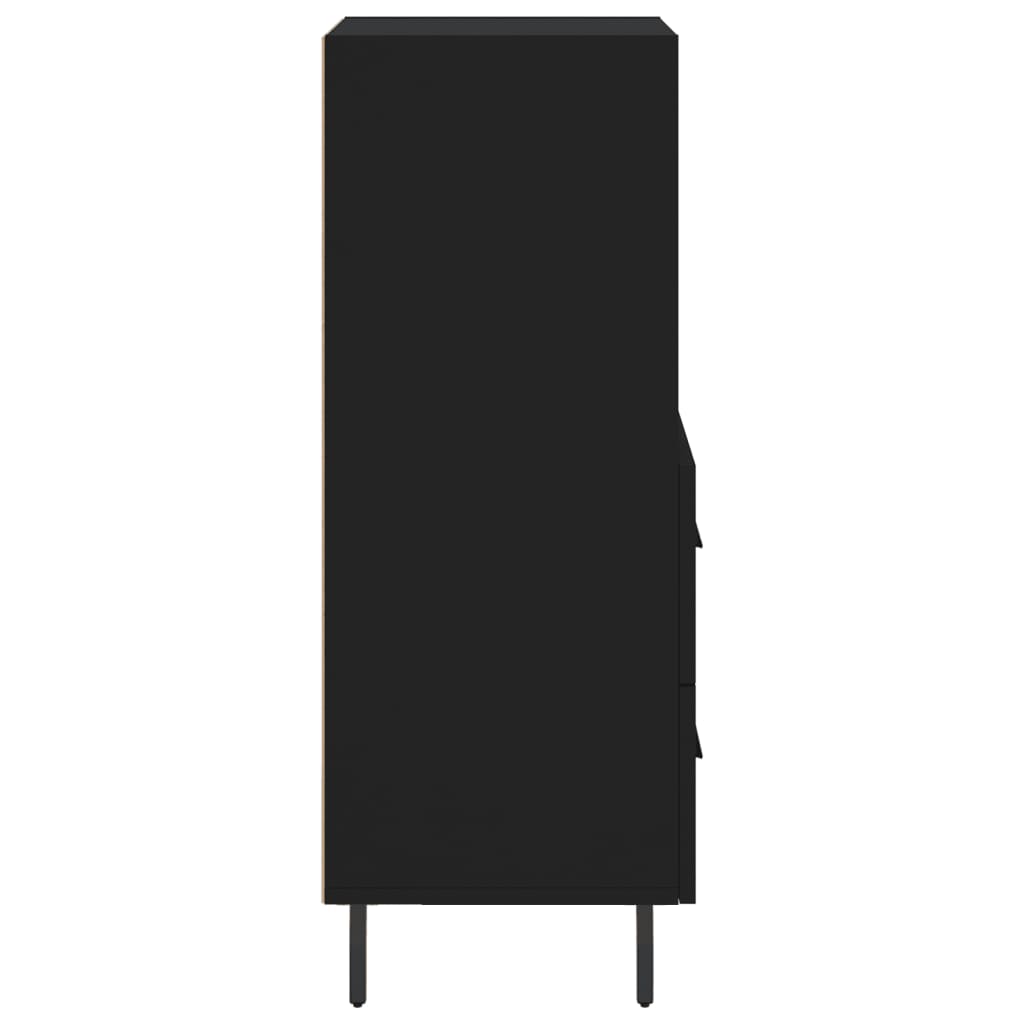 skænk 34,5x34x90 cm konstrueret træ sort