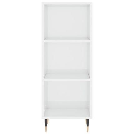 skænk 34,5x32,5x90 cm konstrueret træ hvid højglans